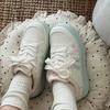 Women's White German Training Shoes - Thick 5cm Sole, Trendy Casual Sports Sneakers, Spring 2026