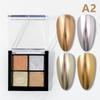 4 Kolory Aurora Solidne Lustrzane Błyszczące Brokat do Paznokci Paznokcie Lakier Żelowy UV Pigment Ozdoby do Paznokci Akcesoria