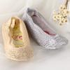Women Spring and Summer Thin Solid Color Lace Silicone Foot Non Slip Shallow Mouth Invisible Socks