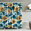 Sunflower Leaves Shower Curtain 3D Printed Bath Decor For Home Decoration
