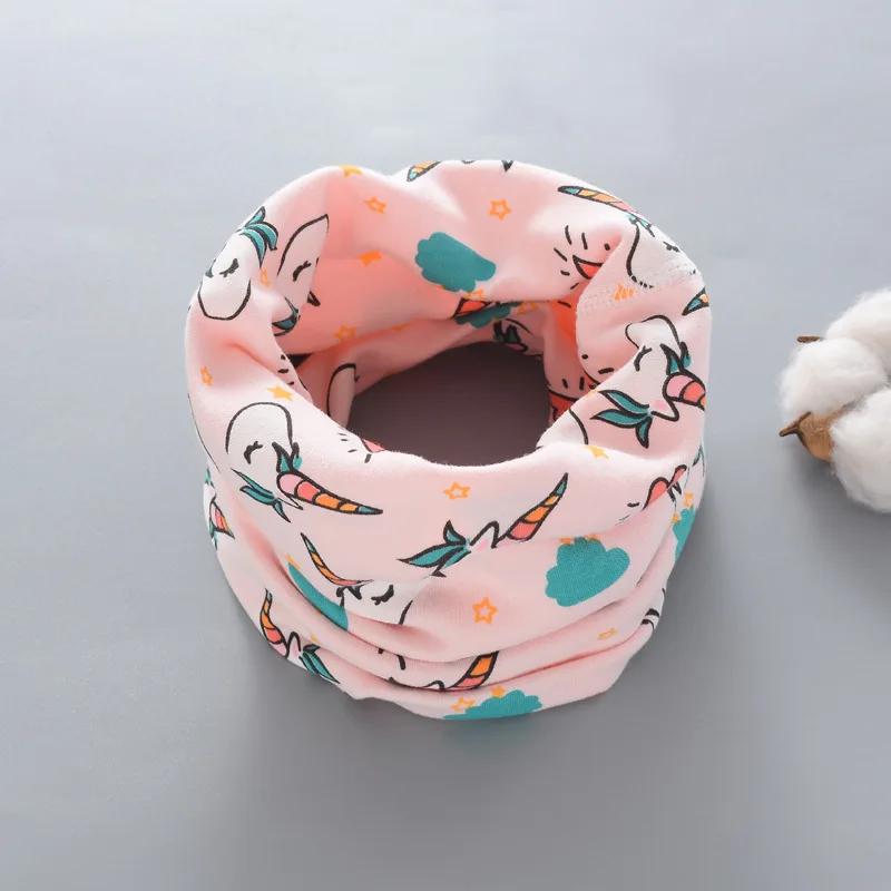 Kids Winter Warm Cartoon Scarf Soft Cotton Neck Collar For Baby Boys Girls Cute Neckerchief