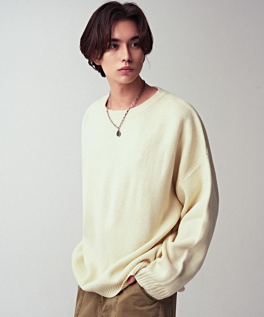 AVANDRESS Washable Crewneck Hachi Knit_8Colors