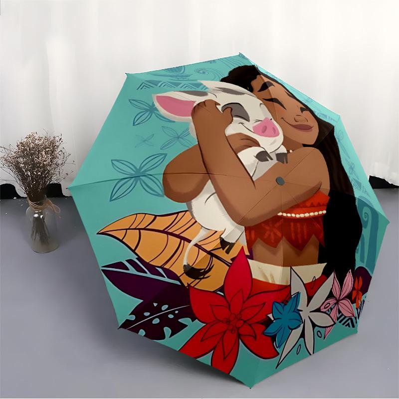 1pc Moana, Pua Automatic Umbrella 8-Bone Design Compact Gear for Outdoor Travel,Perfect Gift for Friends' Birthdays Yy250815040