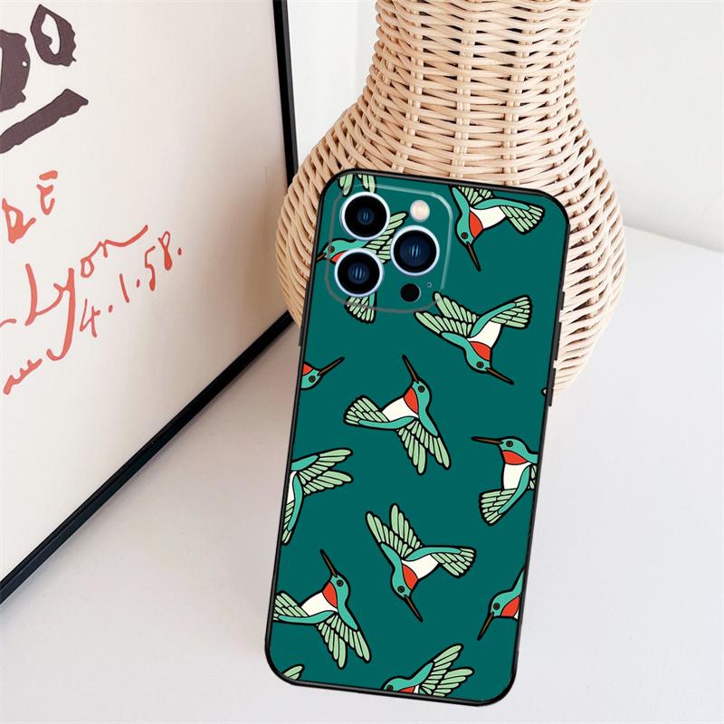 Hummingbird Phone Case For iPhone 17 Pro Max 14 13 12 11 15 16 Pro Max mini 15 16 Plus 16e Back Cover