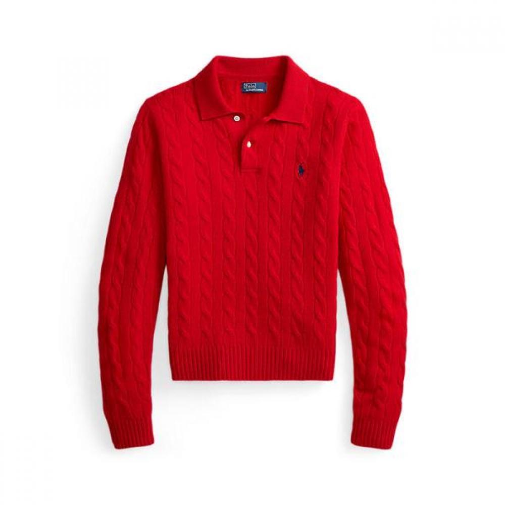 Polo Ralph Lauren Women S Cable Knit Wool caShmere Polo Sweater wmpoSwenc0216726