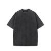 Men's Oversized Washed Gray T-Shirt Vintage Crew Neck Short Sleeve Casual Basic Top