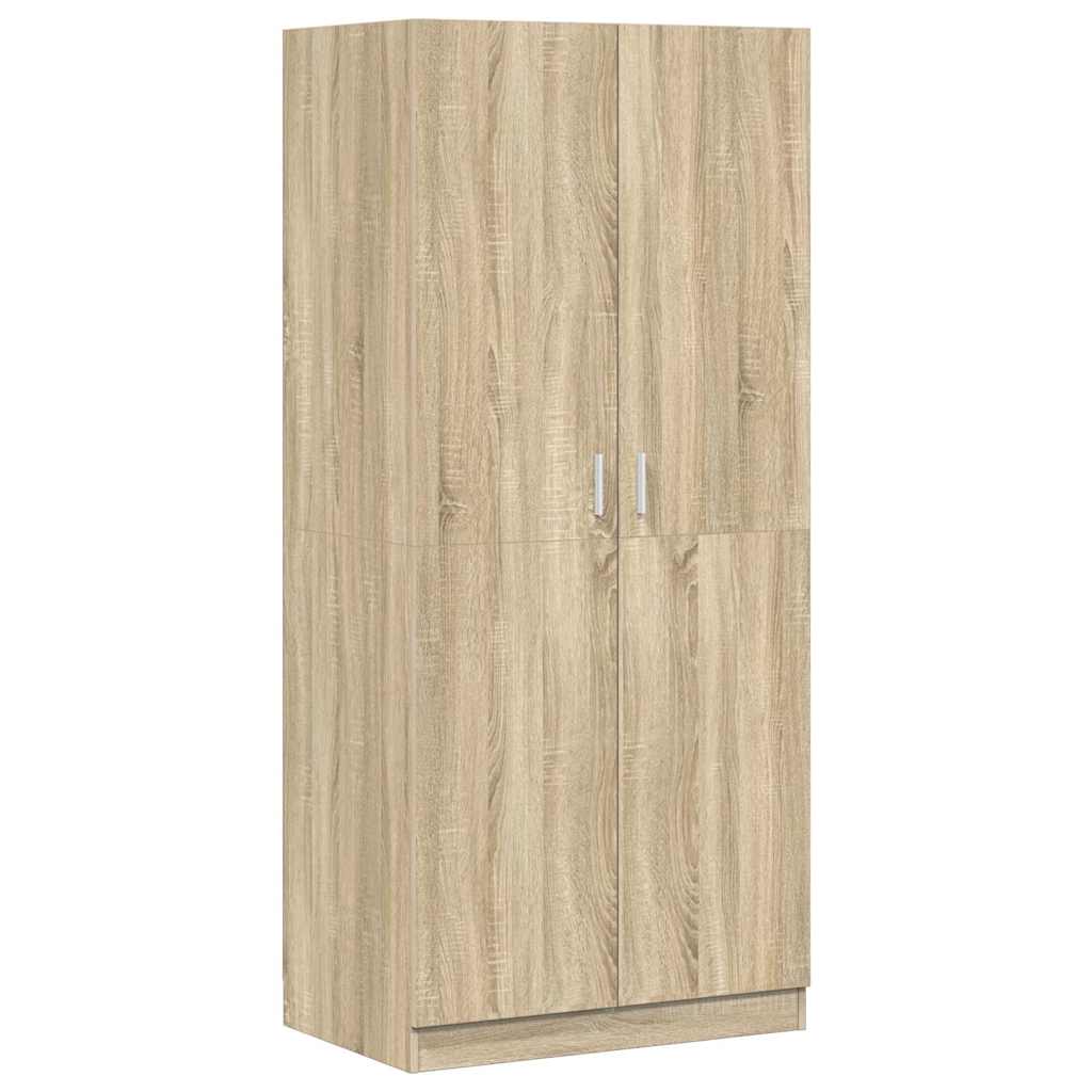 VidaXL Kleiderschrank Sonoma-Eiche 80x52x180 cm Holzwerkstoff