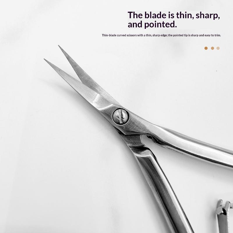 1 Pcs Extra Fine Curved Cuticle Scissors Nail Clipper Women Multi Purpose Manicure Tools Nail Cuticle Small Cutter Scissors