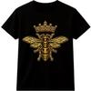 Queen Bee T Shirt Crowned Bee Royal Insect Graphic Vintage Nature Tee