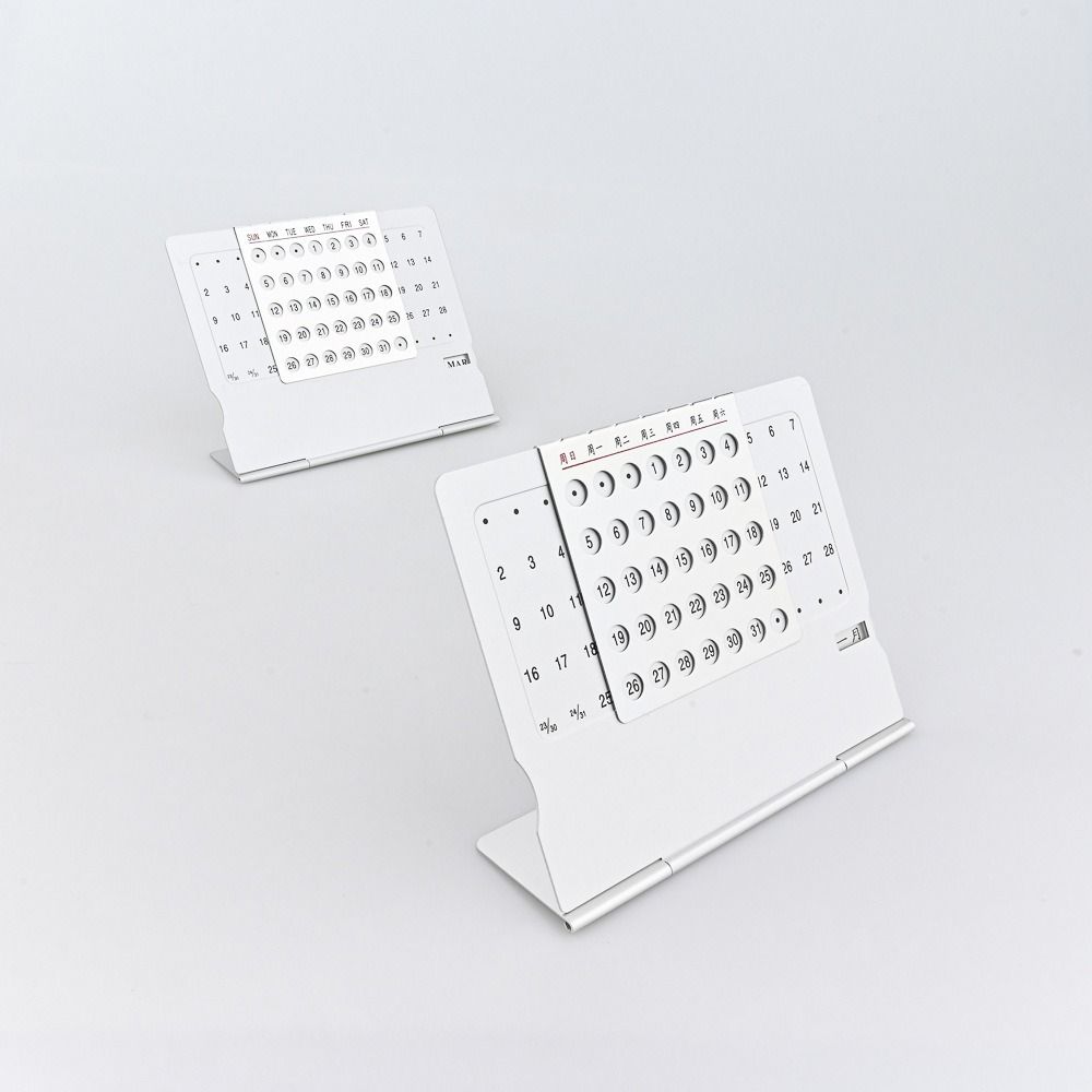 Stationery Aluminum Zinc Zinc Alloy Yearly Calendar Desktop Calendar Schedule Planner Perpetual Calendar