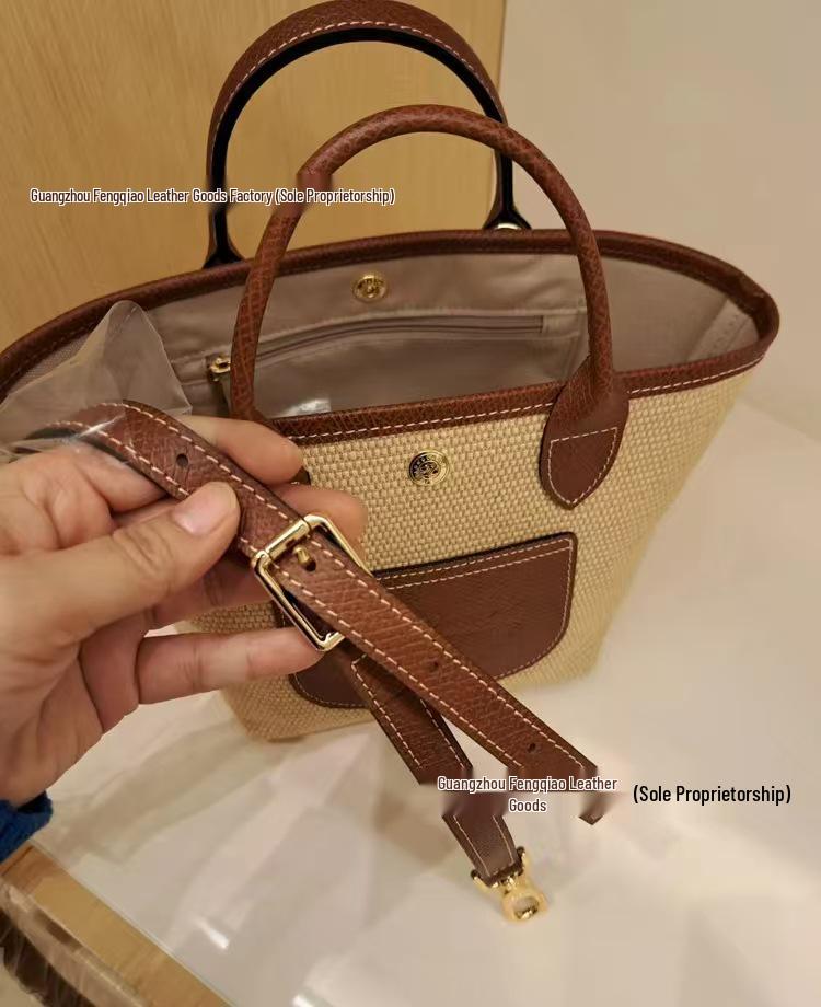 Pleciona torba shopper ze skóry krowiej z inkrustacją smoka: Duża pojemność torba plażowa, na ramię, crossbody