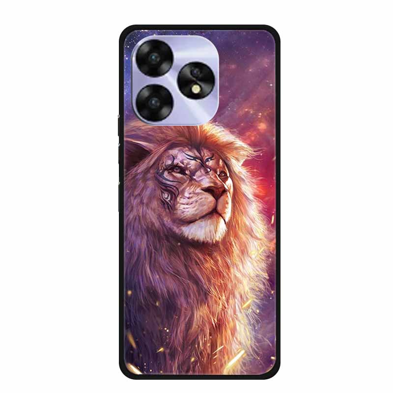For Umidigi A15c A15 Case Painted Black Bumper TPU Soft Silicone Phone Cover For Umidigi A15 Cases A 15 15T Coque Funda Capa Cat