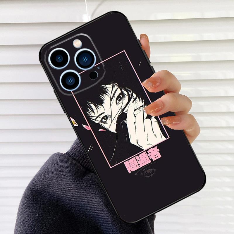 Sad Japanese Anime Aesthetic Phone Case For iPhone 17 16 15 14 11 12 13 Pro Max Mini 15 16 Plus 16e 17Air Cover Fundas