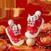 Red Cartoon Baby and Toddler Non-Slip Soft Sole Shoes for Spring and Autumn