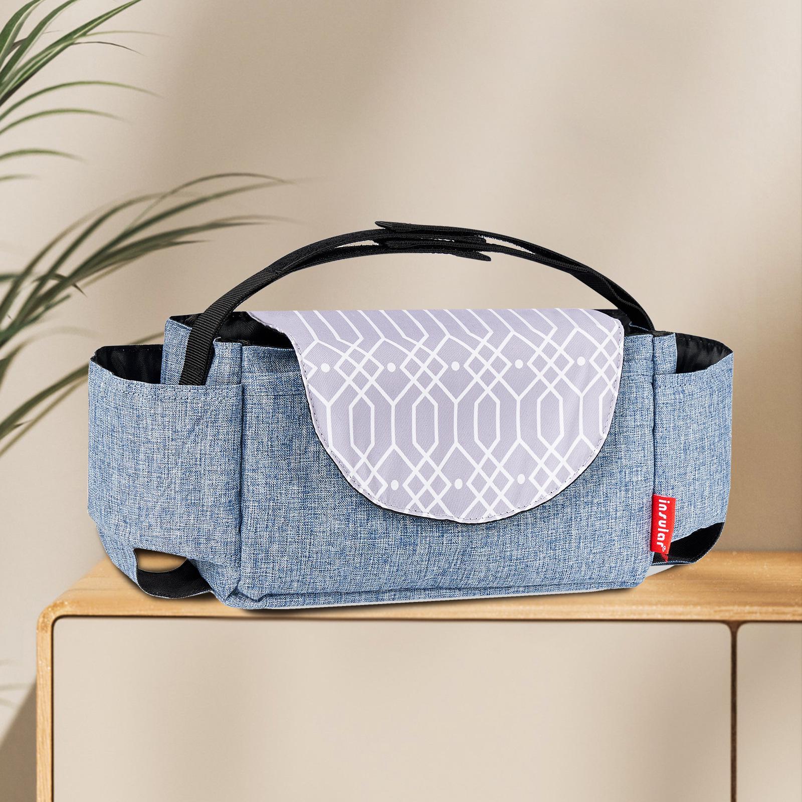 

Multifunctional Baby Stroller Hanging Bag - Portable Storage for Bottles, Cups & Diapers