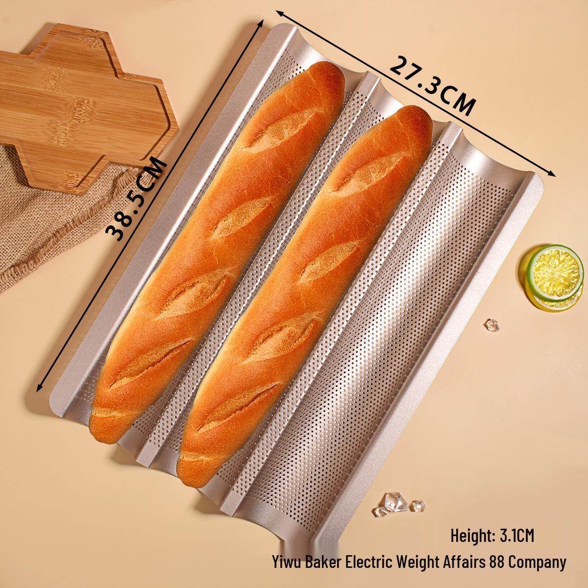 Antihaft-Baguetteform mit Luftlöchern - Dicke Backform für europäisches Brot
