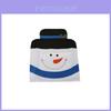 Christmas Chair Cover Set With Snowman Design For Holiday Home Decor