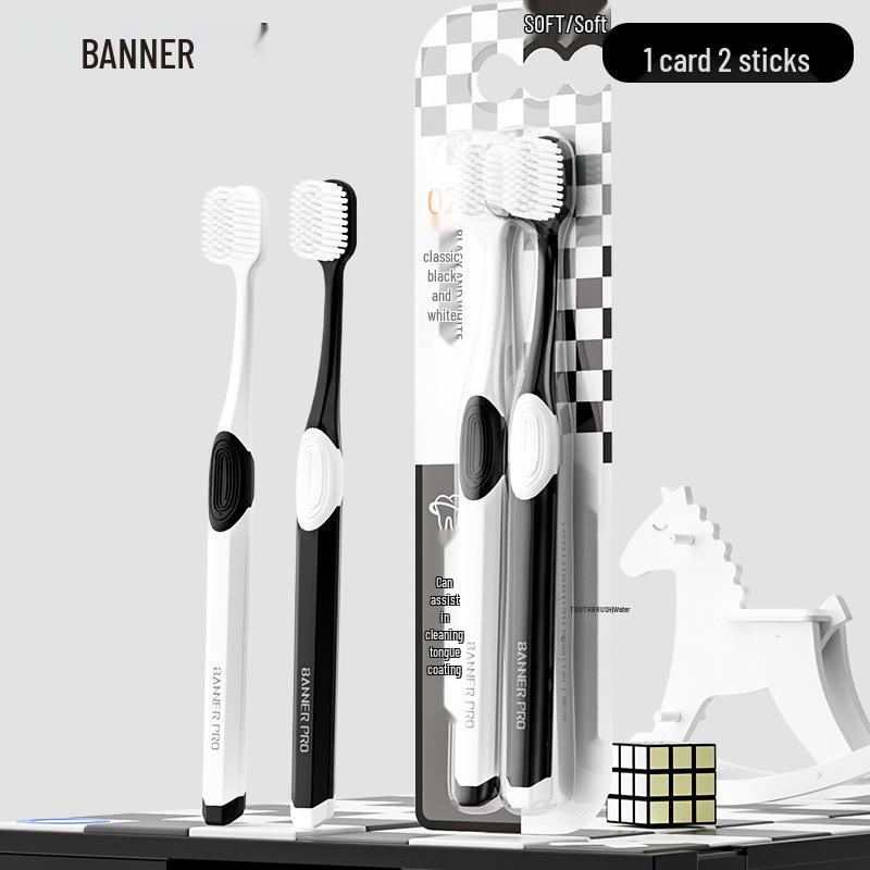 Silver Ion Antibacterial Soft Bristle Toothbrush, Advanced Gum Protection, Wide Head for Adults.