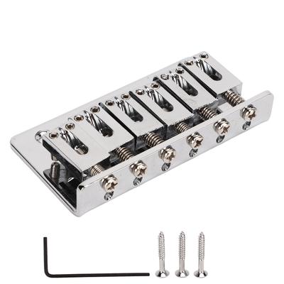 Gitarrenbrücke Metall Fest Delikat Professionell E-Gitarrenbrücke Ersatz Silber