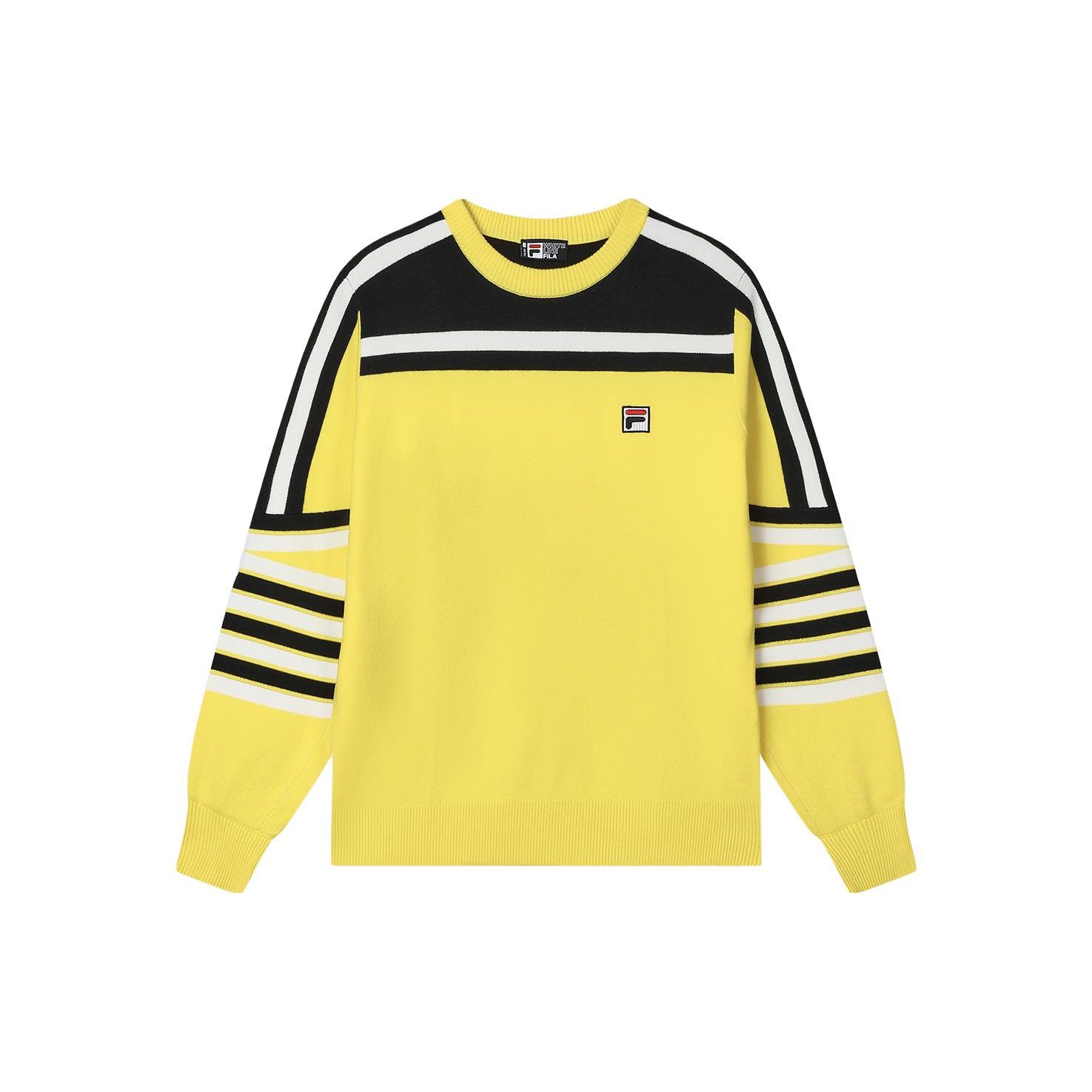 

FILA Archive Color Block Casual Pullover Sweater Men sweater Light-Yellow F11M349403F-YE M