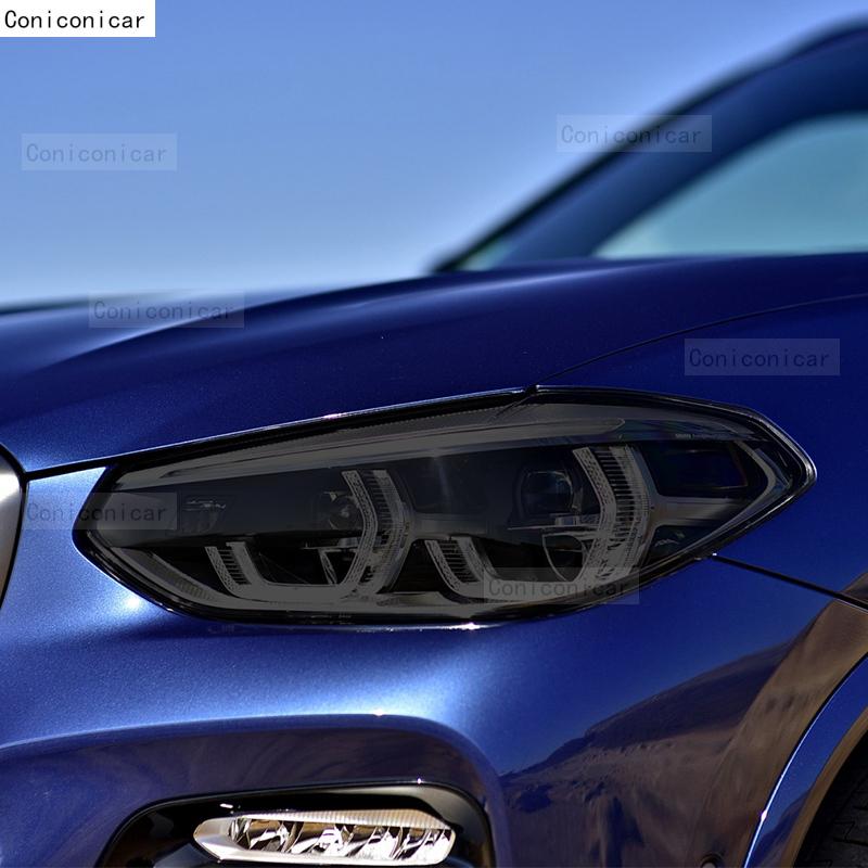 Performance-Auto-Scheinwerfer-Schutzfolie Frontlicht Rauchschwarz TPU-Aufkleber für BMW X3 IX3 X3M G01 G08 F97 2018-2024