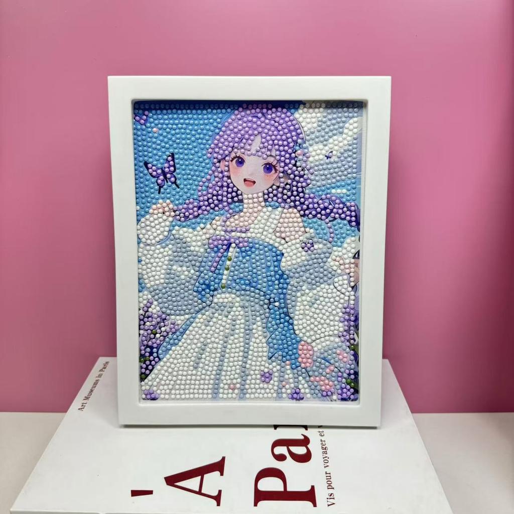 Children'S Diamond Painting Framed Handmade Diy Material Bag Sanrio Diamond Paste Painting Concentration Toy