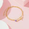 Stainless Steel Anklet For Women Turkey Blue Eye Of Evil Cross Charm Ankle Bracelet Waterproof Chain On Foot Jewelry