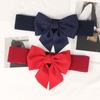 Jeans Vintage Wide Side For Girls Dress Decoration Women Waistbands Korean Belt Large Bow