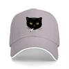 Black Cat With Cigarette Baseball Cap Cool Animal Design Fashionable Streetwear Hat for Men and Women