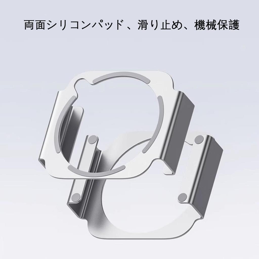 Desktop Hanging Cooling Rack Support for Mac Mini Aluminum Desk Stand for Mac Mini Bracket, M4/M4Pro 2024, Alloy, Non-Slip,