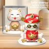 1pcs Solar Cat Figurine Lucky Waving Maneki Neko Car Dashboard Decoration Home Desk Ornament Fortune Gift Display Accessories