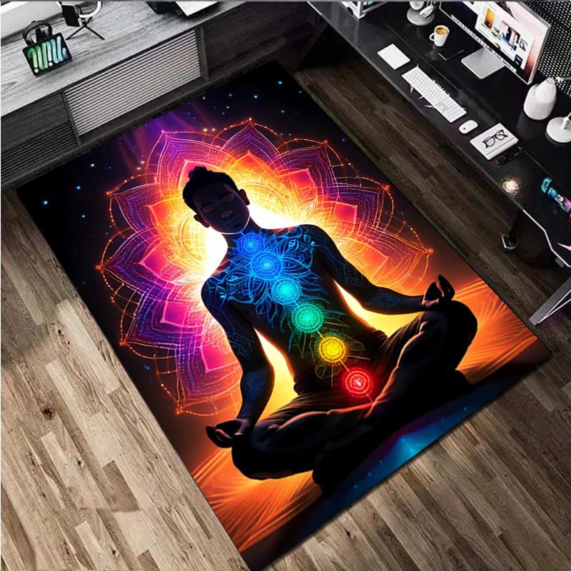 Chakras Rug - Home Carpet Office Decorative Carpet For Living Room Bedroom Door Mat Floor Rug Computer Chair Area Rug