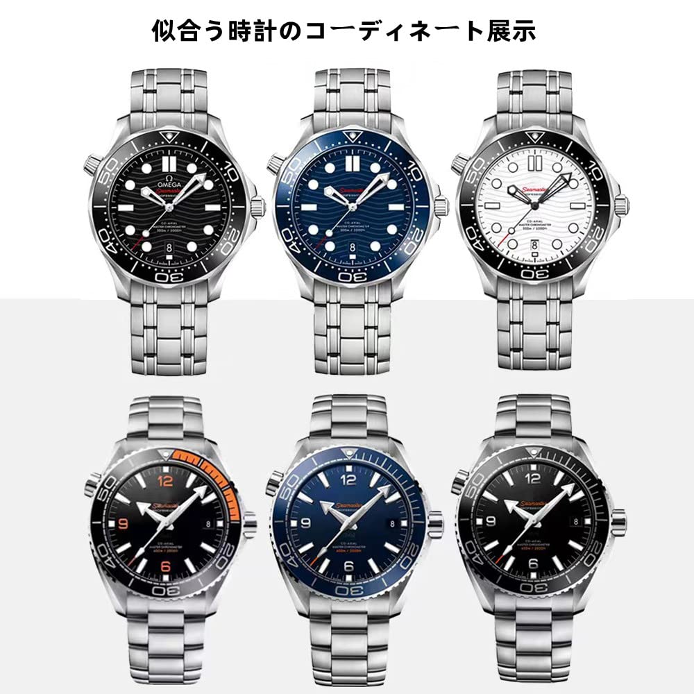 [Nywing] Watch Strap OMEGA 20mm 22mm SEAMASTER Watch Band Omega Strap Metal Strap Stainless Steel Rubber Strap Waterproof D-Buckle Replacement Strap W