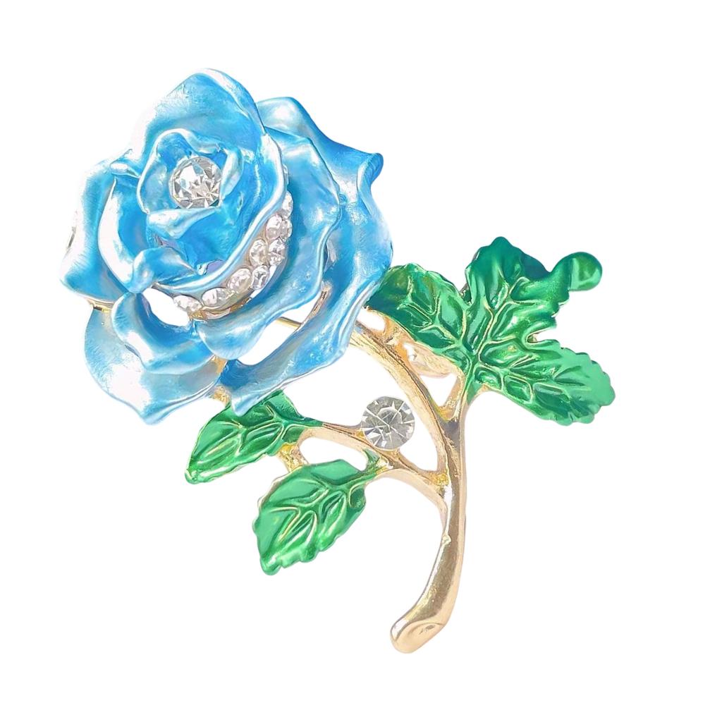 Rose Plant Enamel Brooch Alloy Badge Fashion Accessory for Clothing Backpack and Hat Decoration Daily Casual Wear