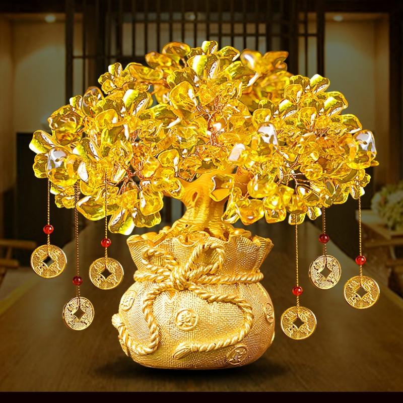 Money Tree Chinese Feng Shui Golden Fortune Tree Feng Shui Tree Bonsai Style Decoration For Luck And Wealth Feng Shui Gifts