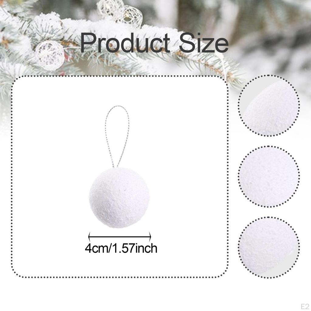 18 Pieces Christmas Balls Ornaments Tree Hanging Decorations Foam for Home Holiday