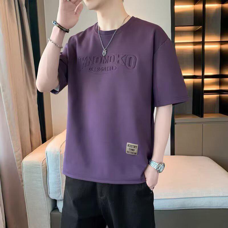 2026 Men's Trendy Loose-Fit Round Neck Embroidered T-Shirt