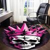 1pc Crown Skull Office Round Area Rug, Indoor Mat Suitable ForOffice, Under Office Chairs Bedroom Living Room Home Decor, Room Deco  D036