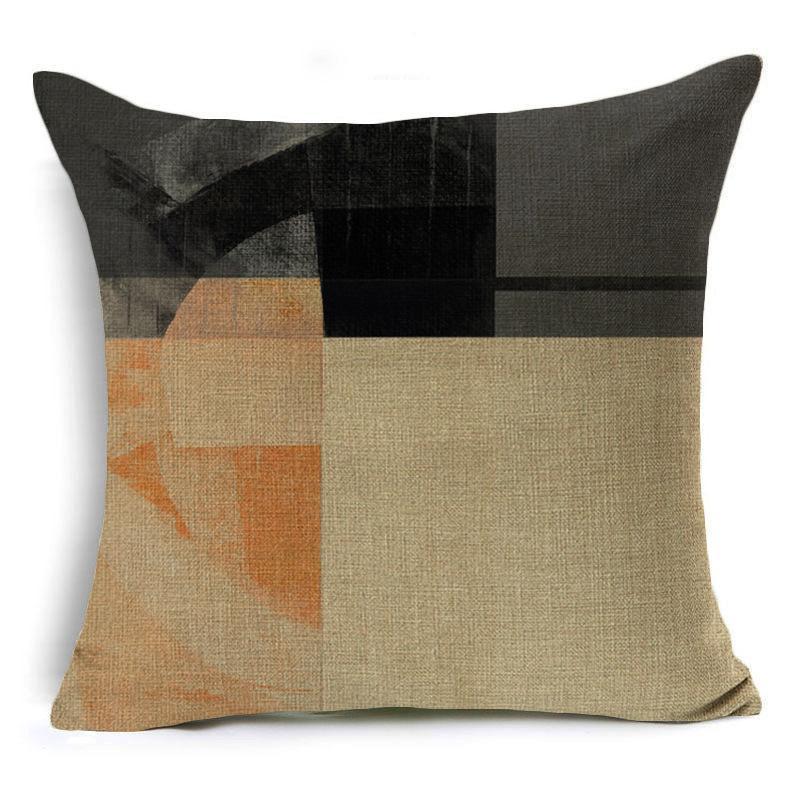 Simple Abstract Geometric Pattern Pillow Case Fashion Fabric Home Sofa Bedside Cushion Pillow Case