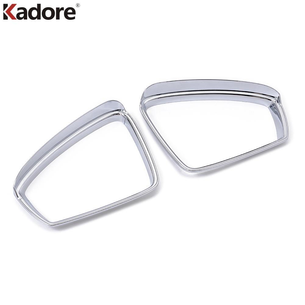 Rearview Mirror Eyebrow Cover Trim For Volkswagen VW Tiguan MK2 2017- Carbon Side Mirrors Rain Shield Sun Visor Accessories