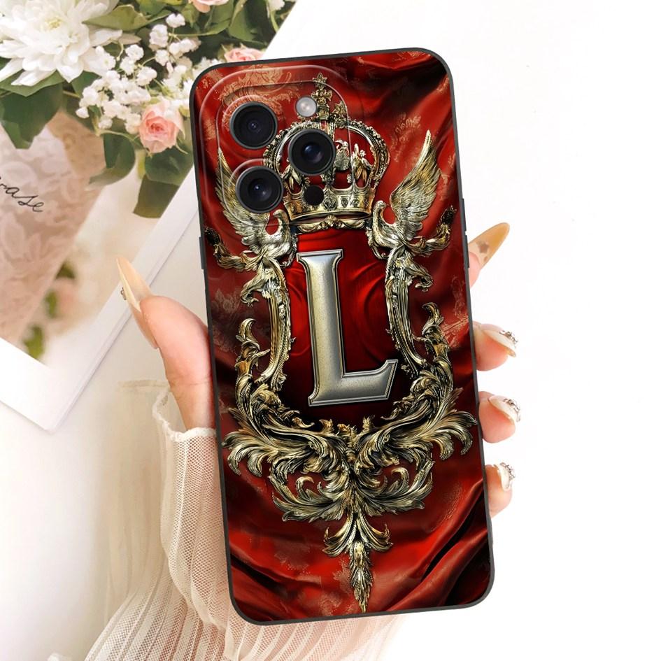 Case For iPhone 13 Pro Max Cover Luxury Letter Crown Camera Protection Couple Phone Case For iPhone 13 Pro Cover iPhone13 Bumper
