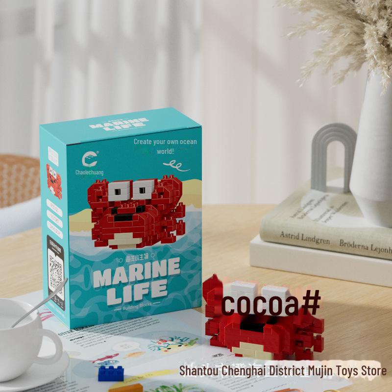 

Строительные блоки морской жизни: Модель акулы и пингвина, игрушка, совместимая с Lego.