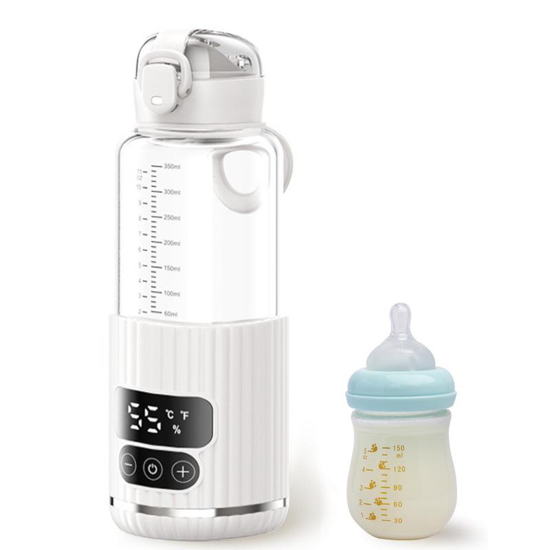 Portable Wireless Baby Milk Warmer Cup - Insulated, Rechargeable with Temperature Control for Travel