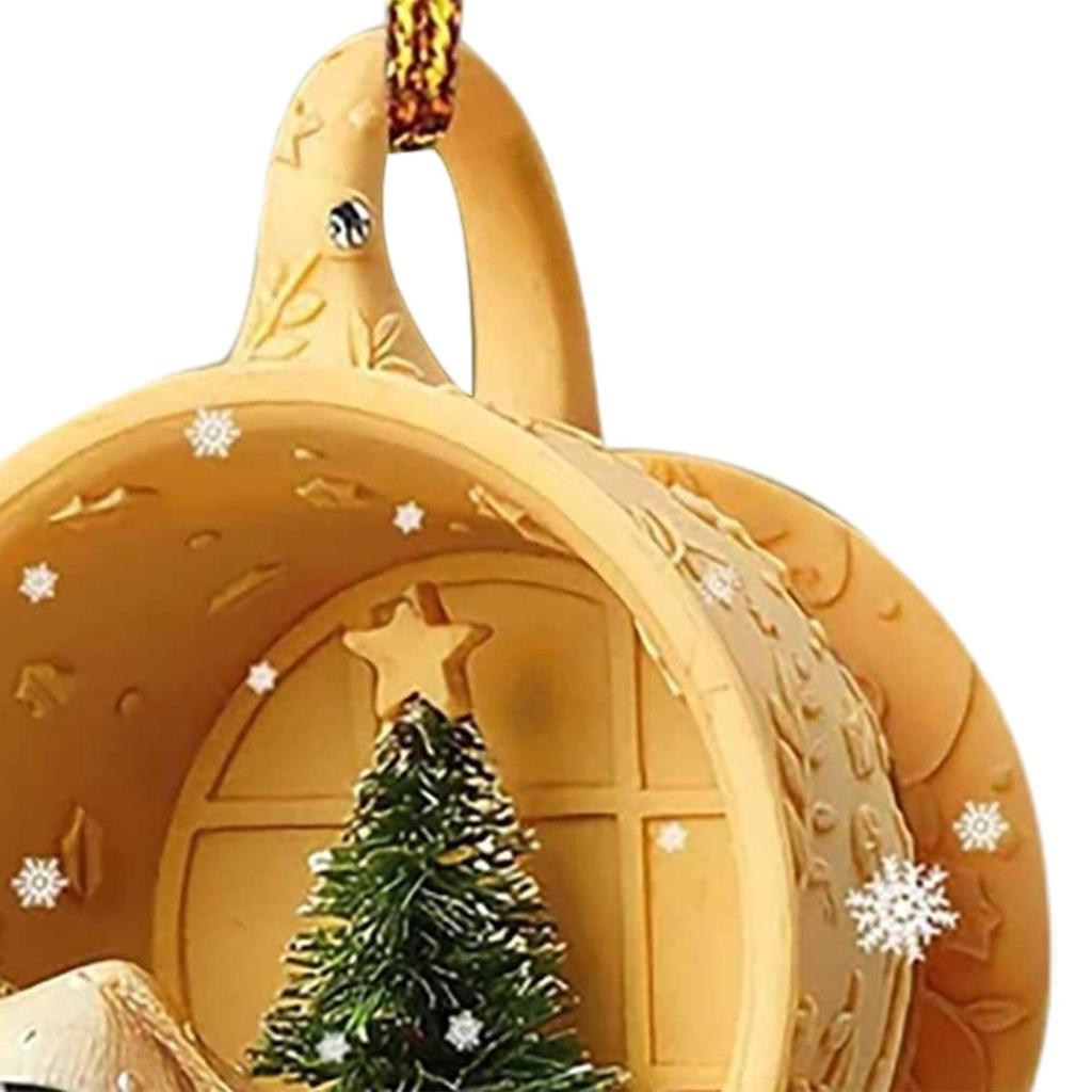 Christmas Dog Pendant Ornament Xmas Holiday Decor with Hats Car Interior Hanging Ornament for Christmas Bag Party Decorations