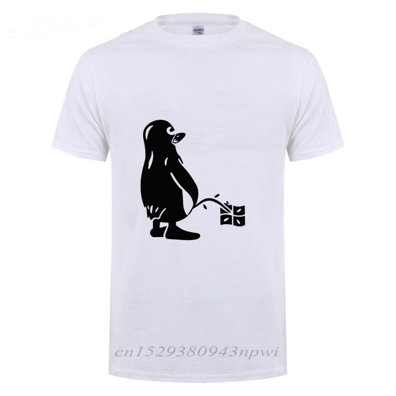 PENGUIN LINUX UBUNTU OZF T Shirt Men Streetwear Casual Loose Short Sleeve Round Neck Cotton Funny Tshirt Summer Tops Tee Tshirt