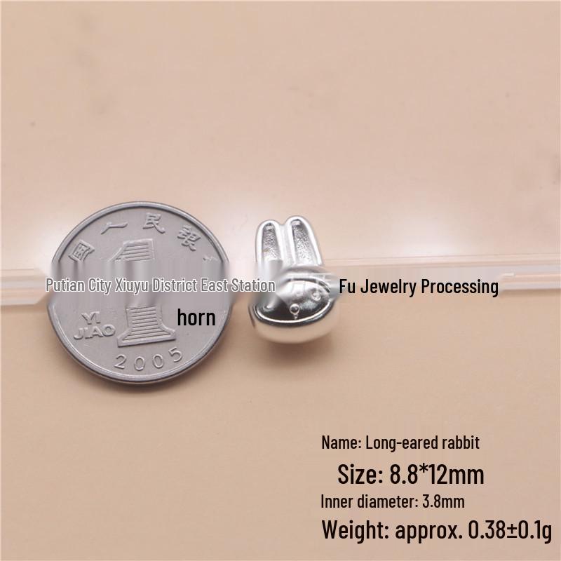 999 Sterling Silver DIY Sanrio Character Spacer Beads: KT Cat, Kuromi, My Melody, Strawberry Bear, StellaLou