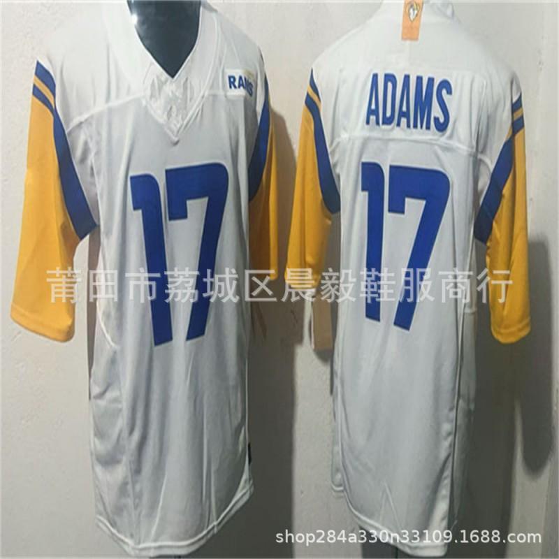 Los Angeles Rams NFL Jersey 12 Nacua 17 Adams Third Generation Embroidered Football Uniform Men Women
