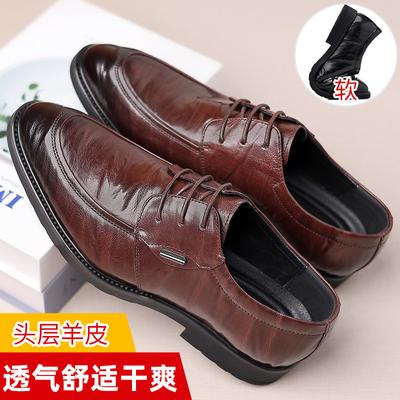 Sommer Herren Ledersandalen Business Casual Herren Hohler Trend Spitzleder Schuhe Atmungsaktiv Rutschfest Herrenschuhe