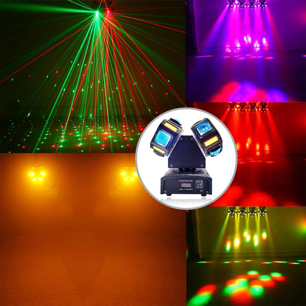 Moving Head Stage Lamp Infinitely Rotating Support DMX512 Signal/Master/Slave/Auto Demo/Sound