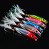 30g 65mm Artificial Baits Metal Sequins Iron Plate Wobbler Rotating Bait Long Cast Fishing Lure for Saltwater Freshwater